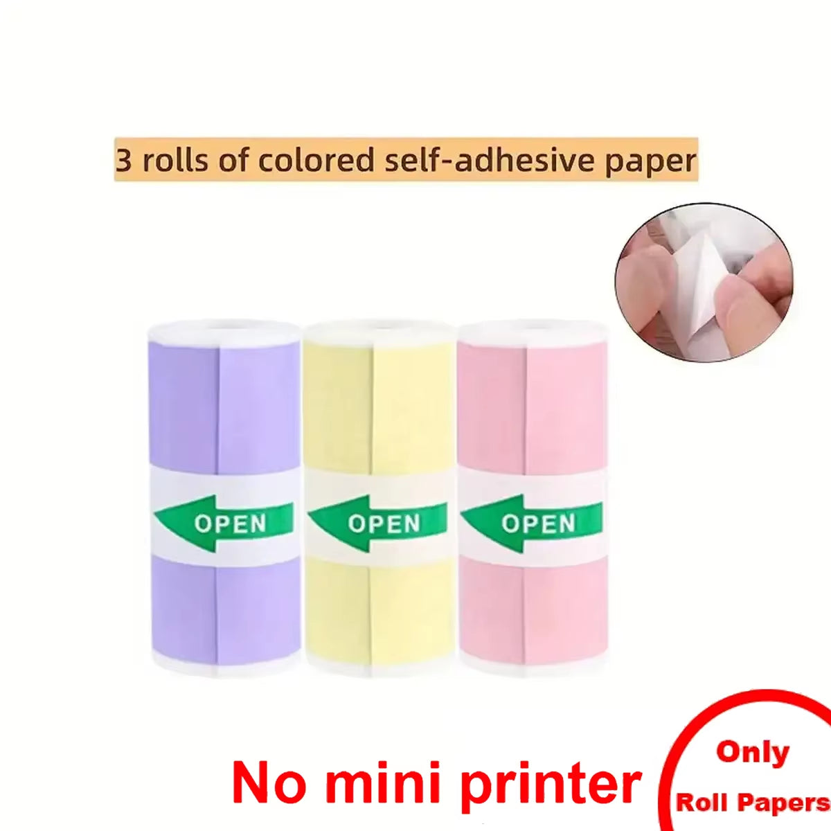 Mini Printer, Portable Thermal Printer Efficiently and Quickly, Inkless Pocket Photo Printer for Study Notes, Pictures, DIY