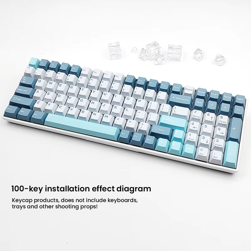 126 Keys Double Shot PBT Cherry Keycaps Mechanical Game Keyboard Wireless for MX Switch Keycap GMK67 GMK87 GMK61 Keyboard Keycap
