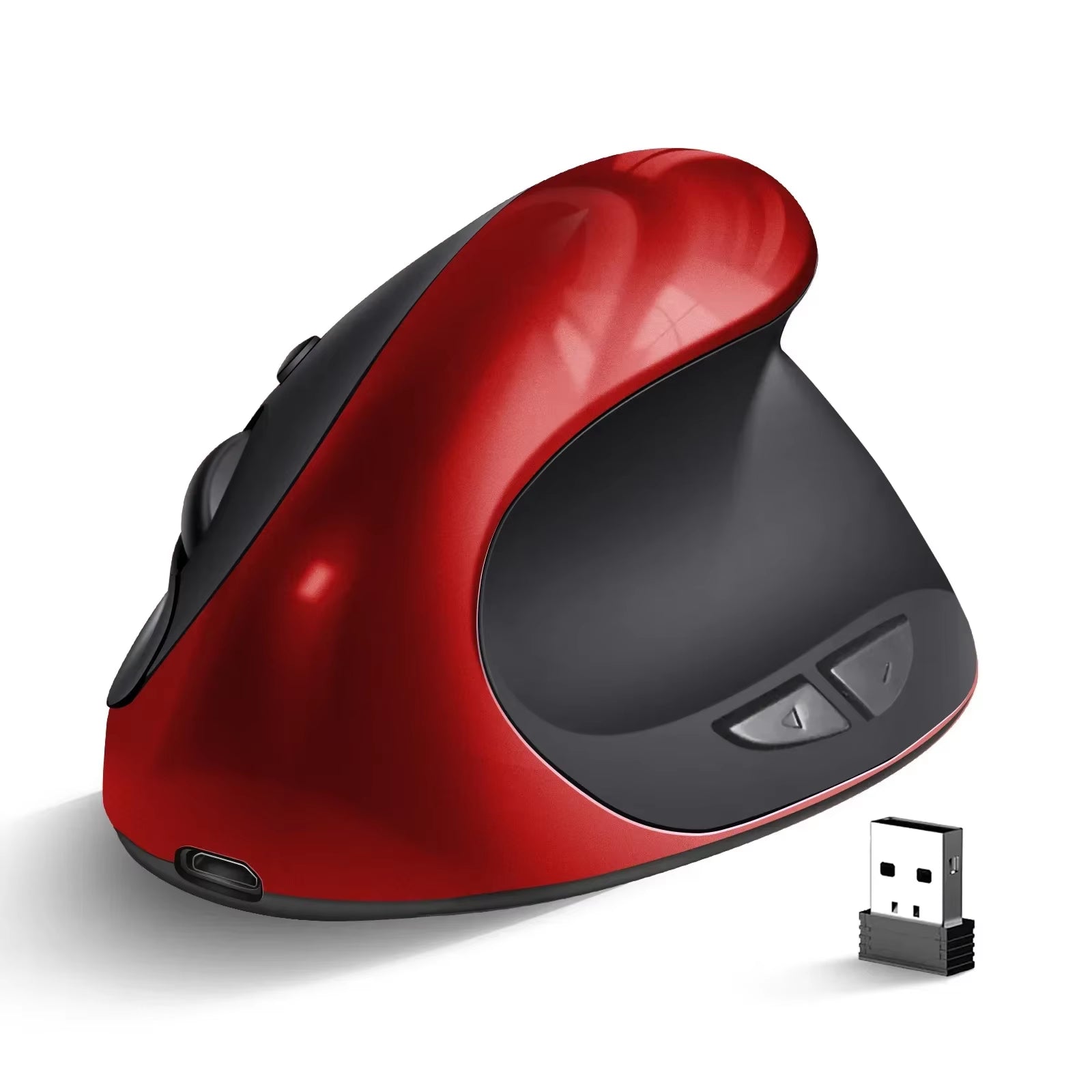 BTS-908 Vertical Ergonomic Wireless Mouse – Rechargeable, 2.4GHz, 1600 DPI