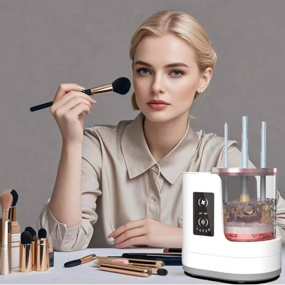 Valentine'S Day Gift, a Ladies' Exclusive Electric Makeup Brush Cleaner, a Cleaning Tool for Makeup Brushes and Foundation.