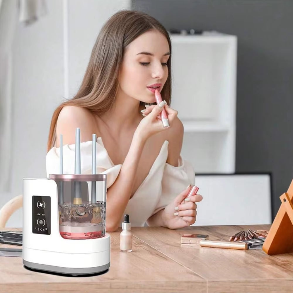 Valentine'S Day Gift, a Ladies' Exclusive Electric Makeup Brush Cleaner, a Cleaning Tool for Makeup Brushes and Foundation.
