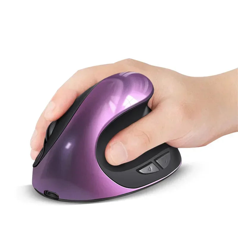 BTS-908 Vertical Ergonomic Wireless Mouse – Rechargeable, 2.4GHz, 1600 DPI